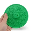 Suport aromaterapie pentru ardere betisoare parfumate gravat cu model mandala - verde, imagine 3