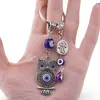 Breloc Feng Shui cu Bufnita, Hamsa si ochi protectori, imagine 3