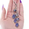 Breloc Feng Shui cu trei palme, Hamsa si ochi protectori, imagine 3
