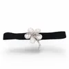 Choker model floare sidef alb si sticla, 30cm