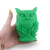 Decoratiune / Suport model bufnita - verde, imagine 3