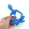 Figurina silueta in postura de meditatie, 12cm - albastru, imagine 3