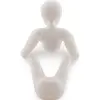 Figurina silueta in pozitie de sezut, 15cm - alb, imagine 2