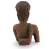Figurina vintage din lemn bust barbat tribal, 14,5cm, imagine 2