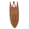 Masca decorativa vintage din lemn sculptura etnica, 32cm
