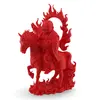 Statueta feng shui Buddha vesel calare pe Calul de Foc, 19cm