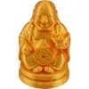 Statueta feng shui Buddha vesel cu pepita in mana, 10cm - aurie