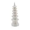 Statueta Feng Shui Pagoda cu 7 niveluri pentru intelepciune - alb