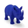 Statueta feng shui Rinocer talisman de protectie anti-furt si impotriva violentei, 14cm - albastru, imagine 2