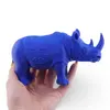 Statueta feng shui Rinocer talisman de protectie anti-furt si impotriva violentei, 14cm - albastru, imagine 3