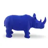 Statueta feng shui Rinocer talisman de protectie anti-furt si impotriva violentei, 14cm - albastru