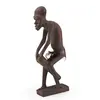 Statueta vintage din lemn barbat african artist muzical, 30cm