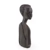 Statuete vintage din lemn, bust baiat tribal - 16cm, imagine 2