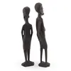Statuete vintage din lemn, cuplu tribal, 21-22cm, imagine 2