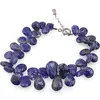 Bratara Lapis lazuli briolete fatetate 10-15mm si argint 925