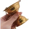 Cadelnita vintage din alama pentru fumigatie cu lant - 8cm, imagine 3