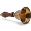 Clopotel vintage din alama cu maner din lemn, 15cm, imagine 2