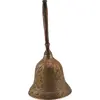 Clopotel vintage din alama, model gravat floral - 13cm
