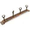 Cuier vintage din alama cu patru agatatori, 24cm, imagine 2