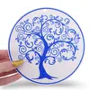 Decoratiune rotunda Copacul Vietii gravat, albastru - 15cm, imagine 3