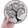 Decoratiune rotunda Copacul Vietii gravat, negru - 15cm, imagine 2