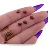 Set 5 cabochoane de Granat ovale 6mm, imagine 3