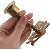 Sfesnic vintage din alama cu baza in forma caracherului chinezesc Fu pentru noroc - 9cm, imagine 3