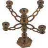 Sfesnic vintage din alama, model mic cu patru brate decupate - 7,5cm, imagine 2