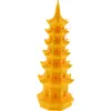 Statueta Feng Shui Pagoda cu 7 niveluri pentru intelepciune - galben