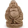 Statueta vintage din rasina Buddha vesel, 14cm