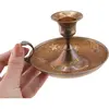 Suport pentru lumanari vintage din alama cu maner si stele - 12,5cm, imagine 3