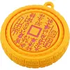 Talisman feng shui rotativ cu trigrame Bagua pentru protectie si prosperitate, galben - 7cm, imagine 2