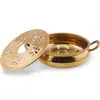 Vas vintage din alama pentru fumigatie, model perforat - 18,5cm, imagine 2