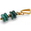 Pandantiv Malachit rondele, auriu