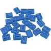 Set 25 rune gravate dreptunghiulare, albastru inchis