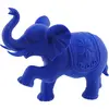 Statueta feng shui Elefant albastru cu trompa ridicata pentru noroc si succes, 13cm, imagine 2