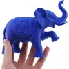 Statueta feng shui Elefant albastru cu trompa ridicata pentru noroc si succes, 13cm, imagine 3