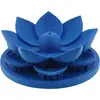 Suport aromaterapie pentru ardere betisoare parfumate, model floare de lotus albastra - 2,5cm