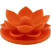 Suport aromaterapie pentru ardere betisoare parfumate, model floare de lotus portocalie - 2,5cm