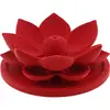 Suport aromaterapie pentru ardere betisoare parfumate, model floare de lotus rosu - 2,5cm