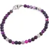 Bratara Agat mov sfere 4mm