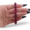 Bratara Ochi de tigru roz sfere 8mm, imagine 3
