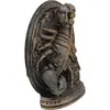 Decoratiune gravata zodia Scorpion cu accente aurii, 13,5cm, imagine 2