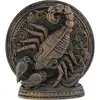 Decoratiune gravata zodia Scorpion cu accente aurii, 13,5cm