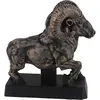 Decoratiune / Statueta pentru zodia Berbec antichizata manual - 11,5cm