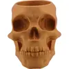 Decoratiune / Suport pentru cristale, model craniu, galben - 9cm, imagine 2