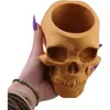 Decoratiune / Suport pentru cristale, model craniu, galben - 9cm, imagine 3