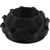 Decoratiune / Suport pentru cristale, model floare de lotus, negru - 4,5cm
