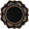 Decoratiune / Suport pentru cristale, model floare de lotus, negru antichizat manual - 4,5cm, imagine 2