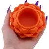 Decoratiune / Suport pentru cristale, model floare de lotus, portocaliu - 4,5cm, imagine 3